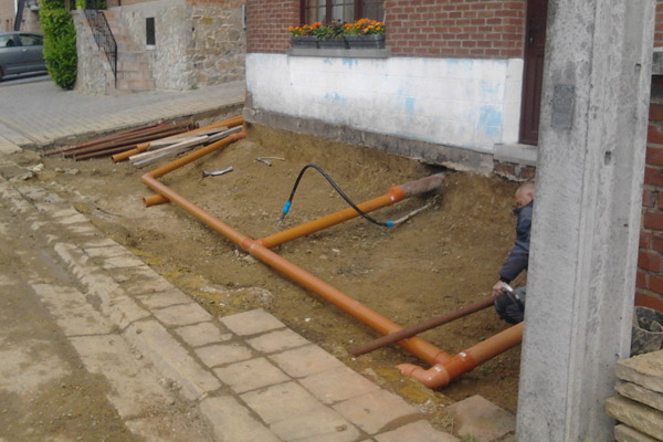 egouttage batiment maison debry c. charleroi