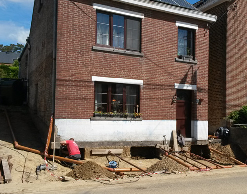 renovation façade batiment à Namur